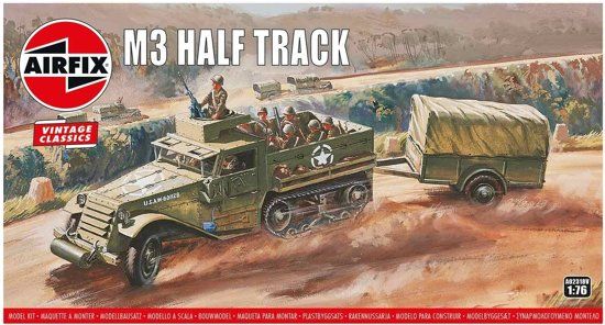 Airfix Half-track M3 Model Kit - 54 Parts - Military Vehicles - Level 2