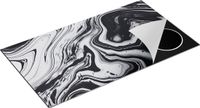 Chefcare Inductie Beschermer Abstracte Kunst - Zwart met Wit - 95x55 cm - Inductie Mat