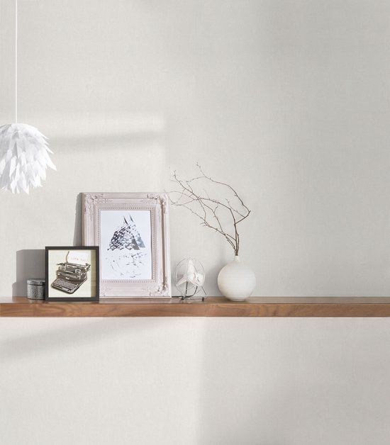 A.S. Création Effen behang Uni behang Vliesbehang Beige / Creme 965318