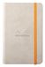 RHODIA 118625C - Hardcover Notitieboek Beige - 9 x 14 cm - Effen - 192 pagina's - Clairefontaine Ivoor Papier 90 g/m² - Leeslint, Elastieksluiting - Omslag in Imitatieleer - Collectie Rhodiarama