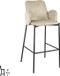 LABEL51 Joni Barkruk - Creme - Stof - Hoog - Kruk - Met Armleuning