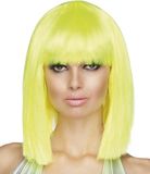 Smiffys Glam Neon Pruik Geel
