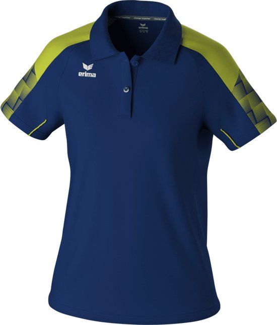 Erima Evo Star Polo Dames - Marine / Geel - Maat 42