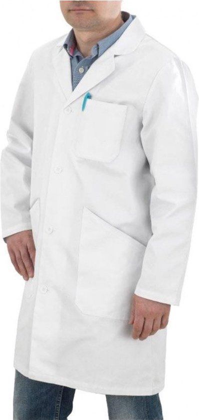 Unicraft Stofjas - wit - XL - Unisex - 100% katoen - Antistatisch