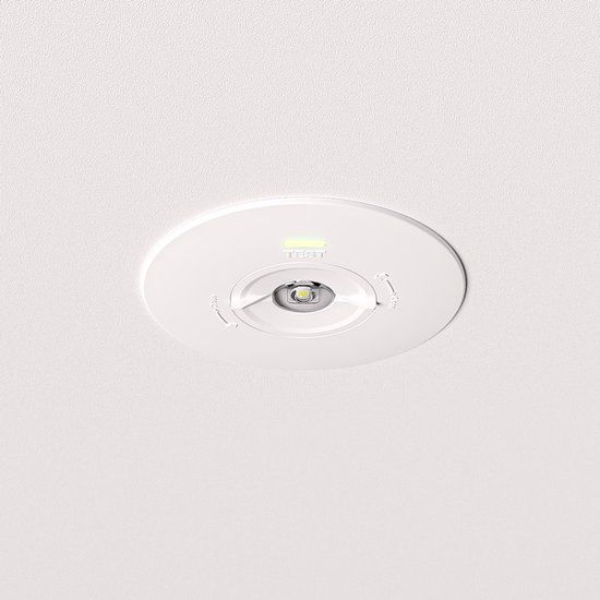 HOFTRONIC Locus LED inbouwspot noodverlichting - 2W - 300lm - Wit - Daglicht wit - IP20