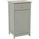 Priano Armoire Indépendante 1 Tiroir 1 Porte Meuble De Rangement Salle De Bain, Gris-chêne