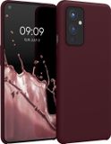 kwmobile telefoonhoesje geschikt voor OnePlus 9 (EU/NA Version) - Hoesje met siliconen coating - Smartphone case in wijnrood