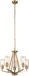 Kichler Deryn hanglamp, 5-lamps, messing