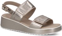 Caprice Dames Sandaal 9-28307-44 G-breedte Bruin Leer Sleehak 39 EU