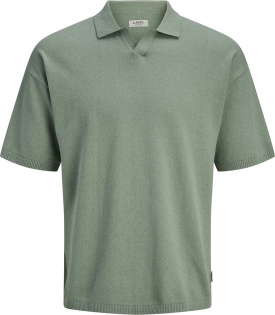 JJ REBEL JACK&JONES JREBCALLUM KNIT SPLIT NECK Jongens Gebreide truien XXL Katoen/Polyester Aqua Gray