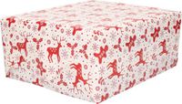 Bellatio Decorations Luxe Kerst inpakpapier - cadeaupapier - 2x rollen - wit/rood - Kerst Classics - 250 x 70 cm