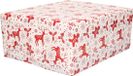 Bellatio Decorations Luxe Kerst inpakpapier - cadeaupapier - 2x rollen - wit/rood - Kerst Classics - 250 x 70 cm