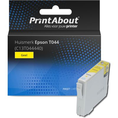 PrintAbout Huismerk Epson T0444 (C13T044440) Inktcartridge Geel