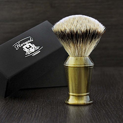 JAG SHAVING GERMANY Silvertip Haarscheerkwast voor daks, imitatie, hoorn, buffelhandvat. Nizza klassieke look scheerkwast.