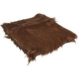 RAYHER 5301105 Pluche voor lang haar, 7 cm, zak 1 op maat, 30 x 48 cm, donkerbruin