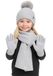 Minoti winterset muts sjaal handschoenen - grijs