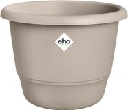 Elho Amiga Rond 40 - Pot de fleurs intérieur & extérieur - 100% plastique recyclé - Ø 39.0 x H 29.3 cm - Beige champignon