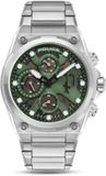 Police Airflow Heren Polshorloge Groen Stalen Band 43mm