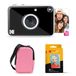 KODAK Printomatic+ 10MP Instantcamera Startpakket (Roze) met Draagtas, RGB-LED-indicator en ZINK 20-stuks Kleefpapier – Zwart