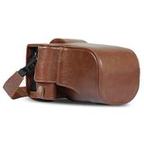 MegaGear Ever Ready Genuine Leather Camera Case compatibel met Fujifilm X-T5 (16-80 mm)