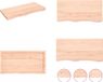vidaXL Wandschap - 100x50x(2-6) cm - onbehandeld - massief eikenhout