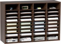Vevor Brievenbak 36 Vakken Organizer van MDF, Documentenbak Vintage Bruin