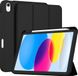 Techsuit Flex Trifold Housse de tablettes avec porte-stylo pour Apple iPad 10 10.9 (2022) - Noir