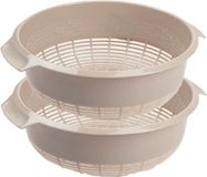 Plasticforte Keuken Vergiet - 2x Stuks - Taupe - 27 x 10 cm - Kunststof
