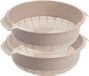 Plasticforte Keuken Vergiet - 2x Stuks - Taupe - 27 x 10 cm - Kunststof