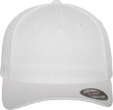 Flexfit Honkbalpet met 5 panelen - uniseks muts, pet voor heren en dames, effen baseballcap, rondom gesloten - kleur wit, maat L/XL