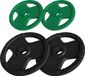 Gorilla Sports Gewichten set 30 kg - 2x5+2x10 kg- Halterschijf - Gietijzer - Rubber Coating - 50 mm
