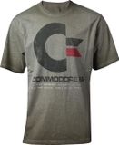Commodore 64 Vintage Heren T-shirt C64 Logo gemêleerd groen S