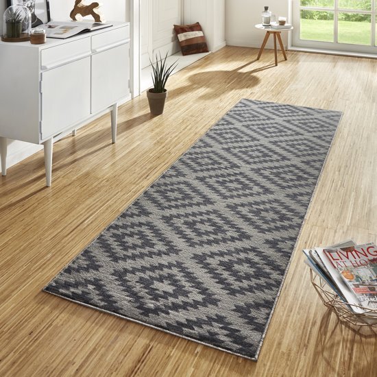 Hanse Home Designer Loper Velours Runner Nordic Grijs 80x250cm