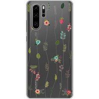 Montee de fleurs Bedrukt siliconen hoesje compatibel met Huawei P30 Pro