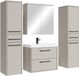 Badplaats Meuble de salle de bain Florence 60 cm XL – Beige – Meuble suspendu avec lavabo, armoire à miroir et armoires latérales