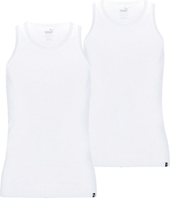 PUMA Basic Tank Top 2-Pack Heren - Wit - Maat S
