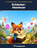 Entdecker-Abenteuer: 60 Ausmalbilder für Kinder ab 3 Jahren - Zahlen, Formen und Tiere mit Vorlese-Fakten