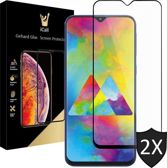 iCall Samsung Galaxy M20 Screenprotector - Tempered Glass - 2 Stuks