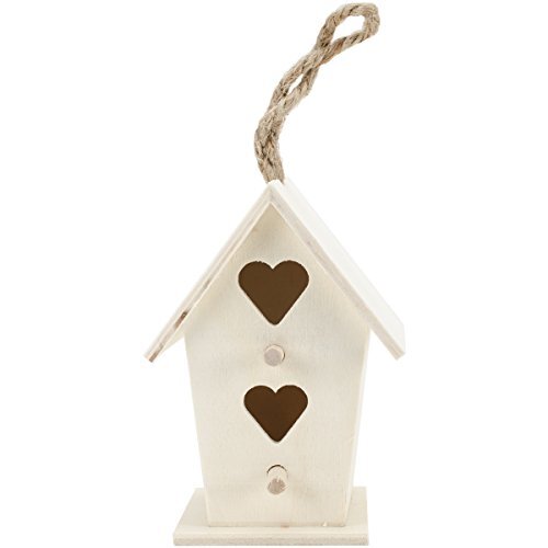 Multicraft Imports Wood Craft 4" Birdhouses w/Jute Cord 3 Style Assortment 36pk-