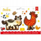 Decora Koekjesvormpjes Koe & Kip - 2 st