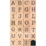 Artemio Postzegels Set Alfabet Hoofdletter-2cm, Hout