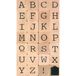 Artemio Postzegels Set Alfabet Hoofdletter-2cm, Hout