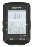 PROPHETE Fietscomputer GPS-navigatie, 14 functies, fietsnavigatie, waterdicht IPX6, verlicht display, Li-Ion-accu incl. USB-kabel en stuurhouder