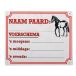 Divoza Bord paard/voerschema