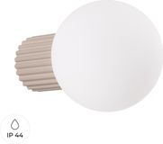Pure Lume Kinkiet SFERA, taupe-wit, 1xG9x8W, glazen lampenkap, afmetingen: 12x12x17 cm, IP44