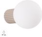 Pure Lume Kinkiet SFERA, taupe-wit, 1xG9x8W, glazen lampenkap, afmetingen: 12x12x17 cm, IP44