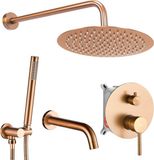 REA Lungo Regendouche Borstel Koper 36cm