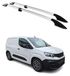 Omac Barres de toit longitudinales pour Peugeot Partner 2018-2026 L1 Aluminium Gris