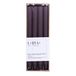 DONAU HOME Set lange staafkaarsen, geribbeld, braambessenkleur, paars, 4 stuks, 30 x Ø 2,25 cm, ongeparfumeerd, geribbelde staafkaarsen, tafelkaarsen ter decoratie in de woonkamer, badkamer, 10 uur