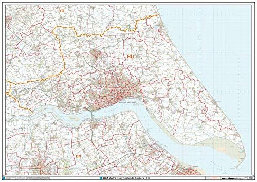 Hull - HU - Postcode Map - Paper